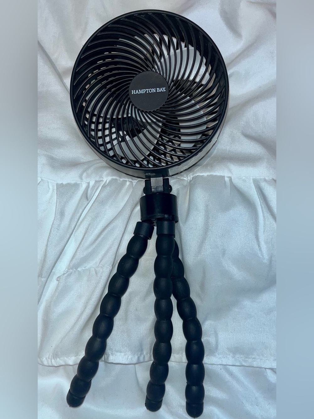 Hampton Bay Black Portable Clip-On Fan with Flexible Tripod